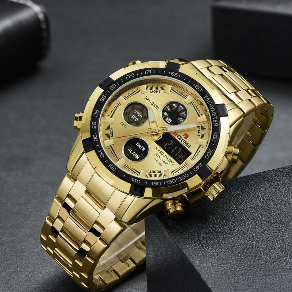 Waterproof Luminous Steel Belt Sports Watch for Men