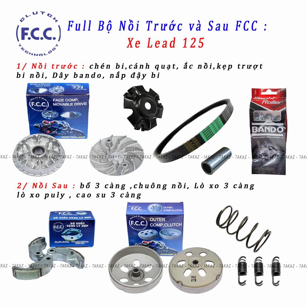 A4 Full bộ nồi FCC trước và nồi sau LEAD 125 đời đầu FCC Công Nghệ Japan