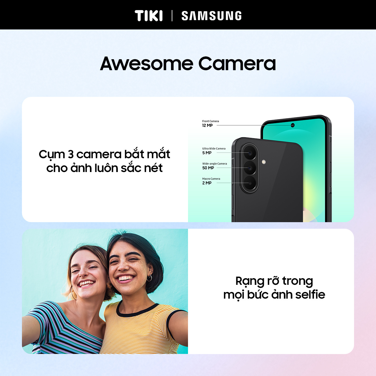Điện thoại Samsung Galaxy A27 5G (6GB + 128GB) | Màn hình 6.7" FHD+ | Pin 5000mAh | Snapdragon 6 Gen 3 - Hàng chính hãng