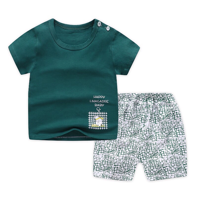Đồ bộ quần áo trẻ em bé trai chất liệu cotton thấm hút mồ hôi thoáng mát