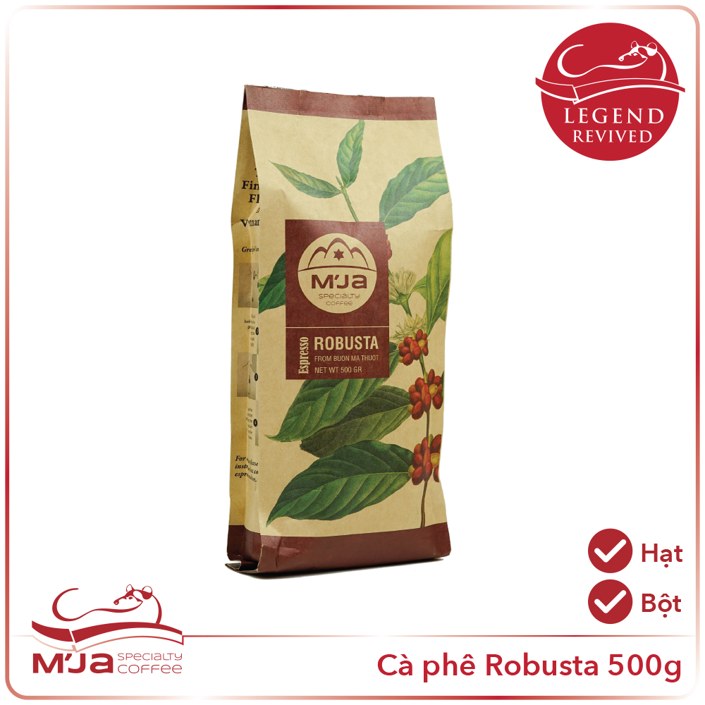 Cà phê M’Ja Robusta 500 gram - Dạng Hạt