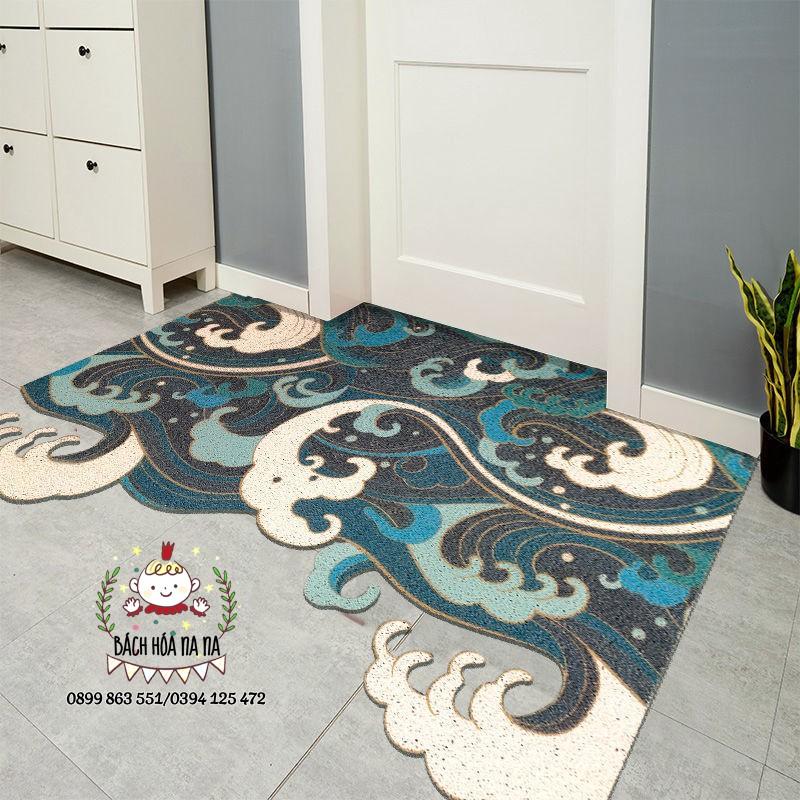 THẢM TRANG TRÍ TẾT 2021-THẢM TRẢI SÀN CHỐNG TRƠN TRƯỢT - Mẫu Hoa Văn Sóng Nước Tài Lộc Tràn Đầy - Nana Decor Shop