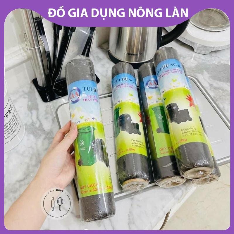 Túi đựng rác đen tự phân huỷ AA NL Shop, bọc rác Cuộn, dai, khó rách