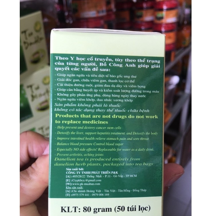 Trà TARAXA P&K BỒ CÔNG ANH - NHÀU - MÈ Giải độc, Ngừa viêm khớp, đau nhức, hạ cholesterol