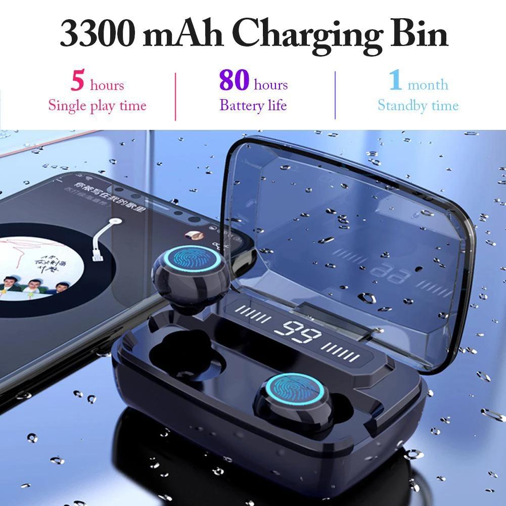 M11 Bluetooth 5.0 TWS Tai Nghe Không Dây Loại Bỏ Tiếng Ồn Tai Nghe Chống Nước Tai Nghe Nhét Tai Cảm Ứng Điều Khiển Tai Nghe Dành Cho Điện Thoại Thông Minh