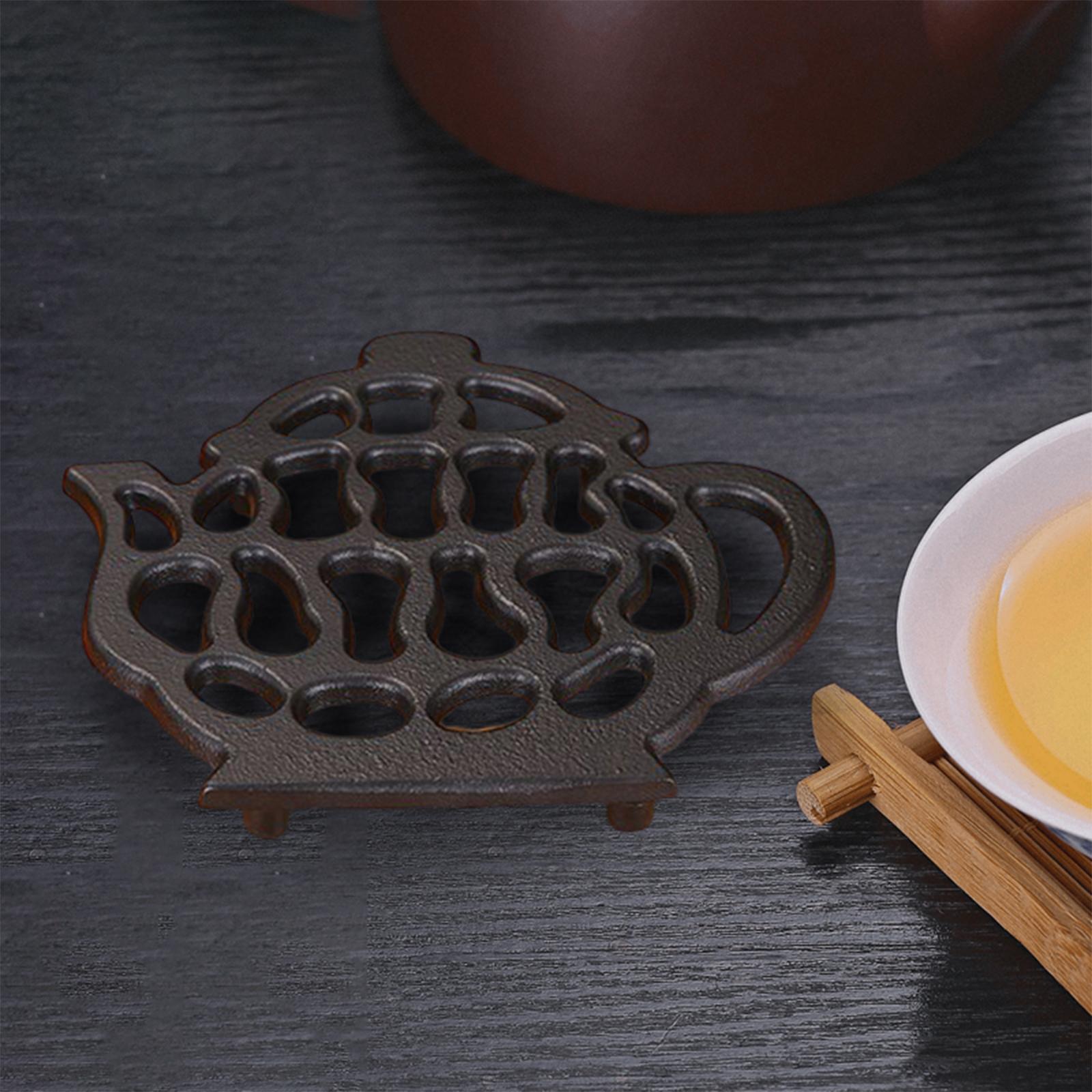 Teapot Cast Iron Trivets Exquisite Insulation Pad Table Decor for Wedding