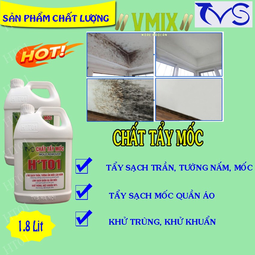 [1.8lit] Hóa chất tẩy nấm mốc triệt để dễ dàng thi công không độc hại tiết kiệm thời gian và chi phí .