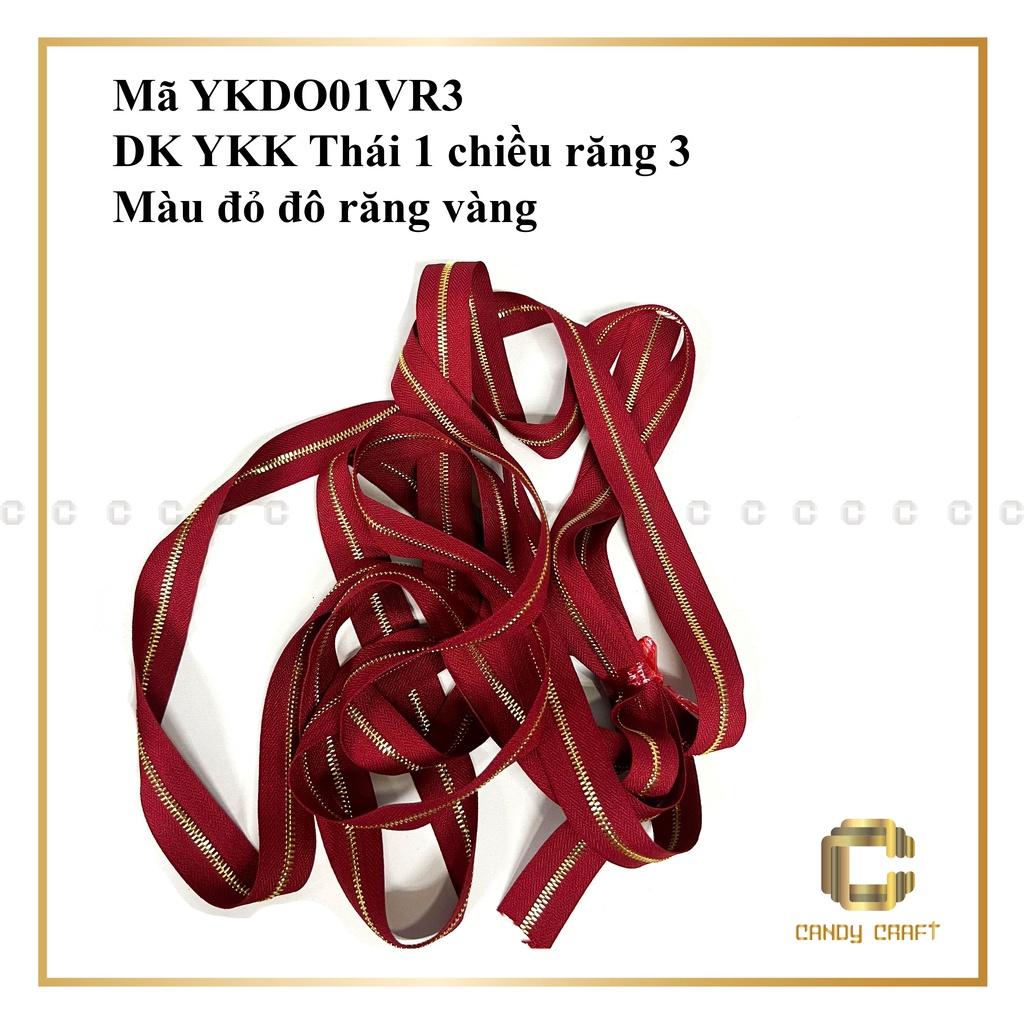 Dây kéo YKK Thái 1 chiều răng 3