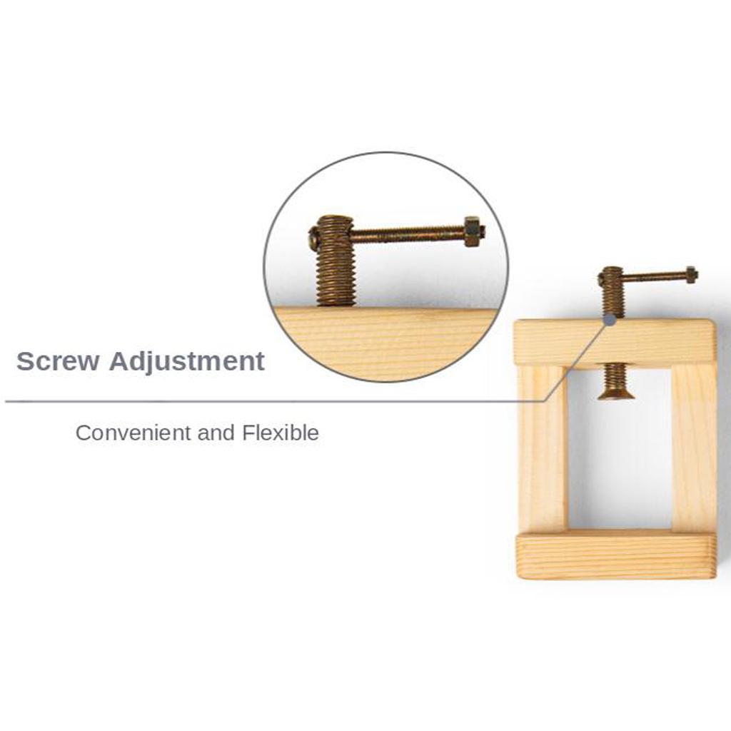 Adjustable Wooden Opening Clamp Table Vise Jaw Bench Clamp Drill Press Vice for Jewelry Watch Carving Fixed Tools