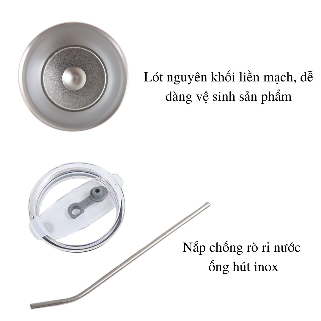 Bình Giữ Nhiệt - Hàng loại 1 - Chất liệu Inox 304 Có Tặng Kèm Ống Hút Dung Tích Từ 300ML Đến 600Ml Phong Cách Hiện Đại