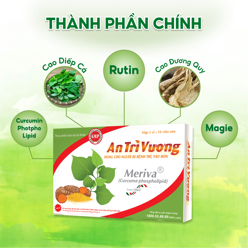 Combo 6 Hộp Viên Uống An Trĩ Vương Cải Thiện Trĩ, Táo Bón, Nứt Kẽ Hậu Môn, Giảm Đau Rát, Chảy Máu 30 Viên/Hộp