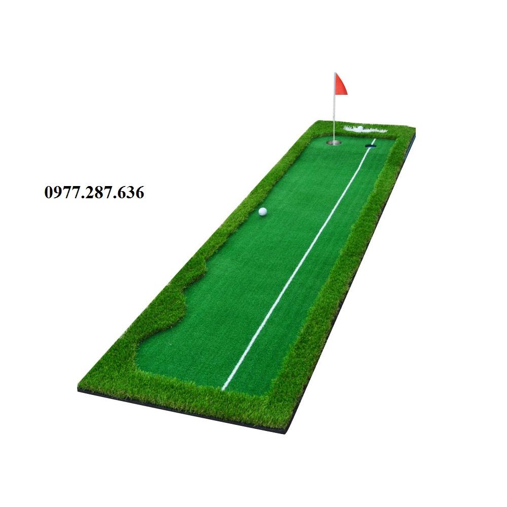 Thảm golf tập Putter trong nhà di động tiện lợi di chuyển luyện Swing gạt bóng TT011