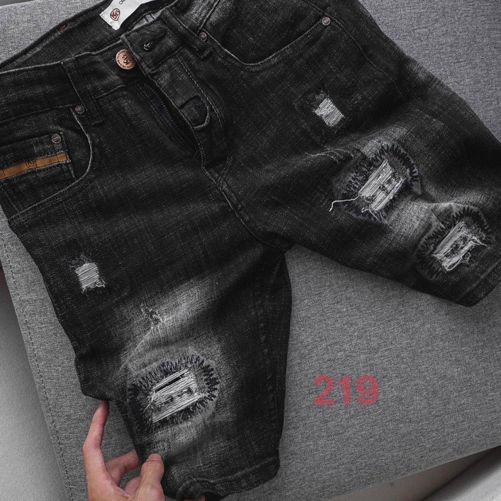 Quần Short Nam DT219XM - Short jean nam Chất Bò Cao Cấp Chất Vải Jean Coton Co Dãn Hàng Xuất Shop FRom Chuẩn Cực Đẹp