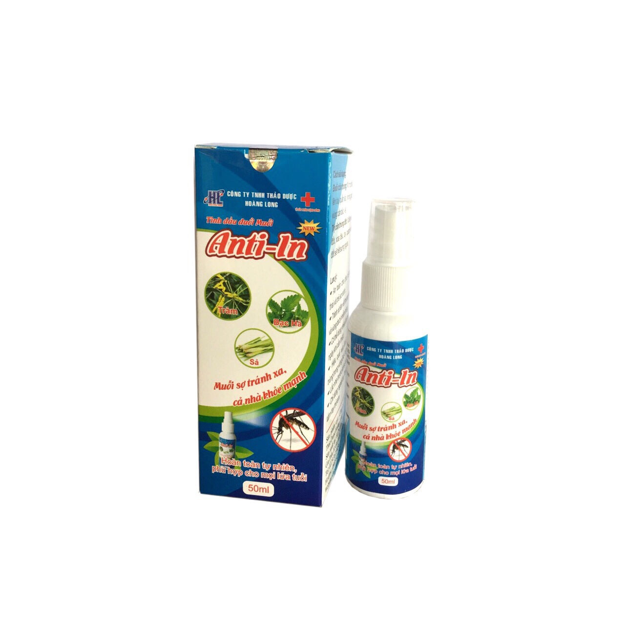 Tinh dầu đuổi muỗi Anti-In 60ml - Sả chanh