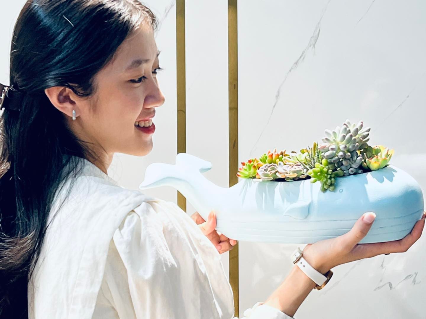 Chậu trồng cây, nuôi cá hình cá Voi - bằng Poly và sợi thuỷ tinh