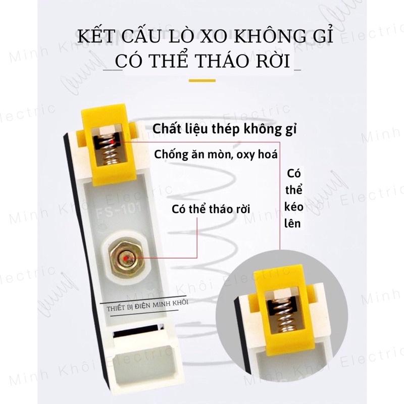 Đế Cầu Chì Kính FS-10, vỏ cầu chì kiếng thuỷ tinh
