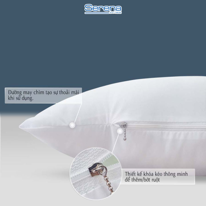 Gối vuông sofa sợi polyester SERENA cao cấp - cái ruột gối nhỏ tựa lưng trang trí ghế sofa vuông nằm ngủ cao cấp pillow for sofa