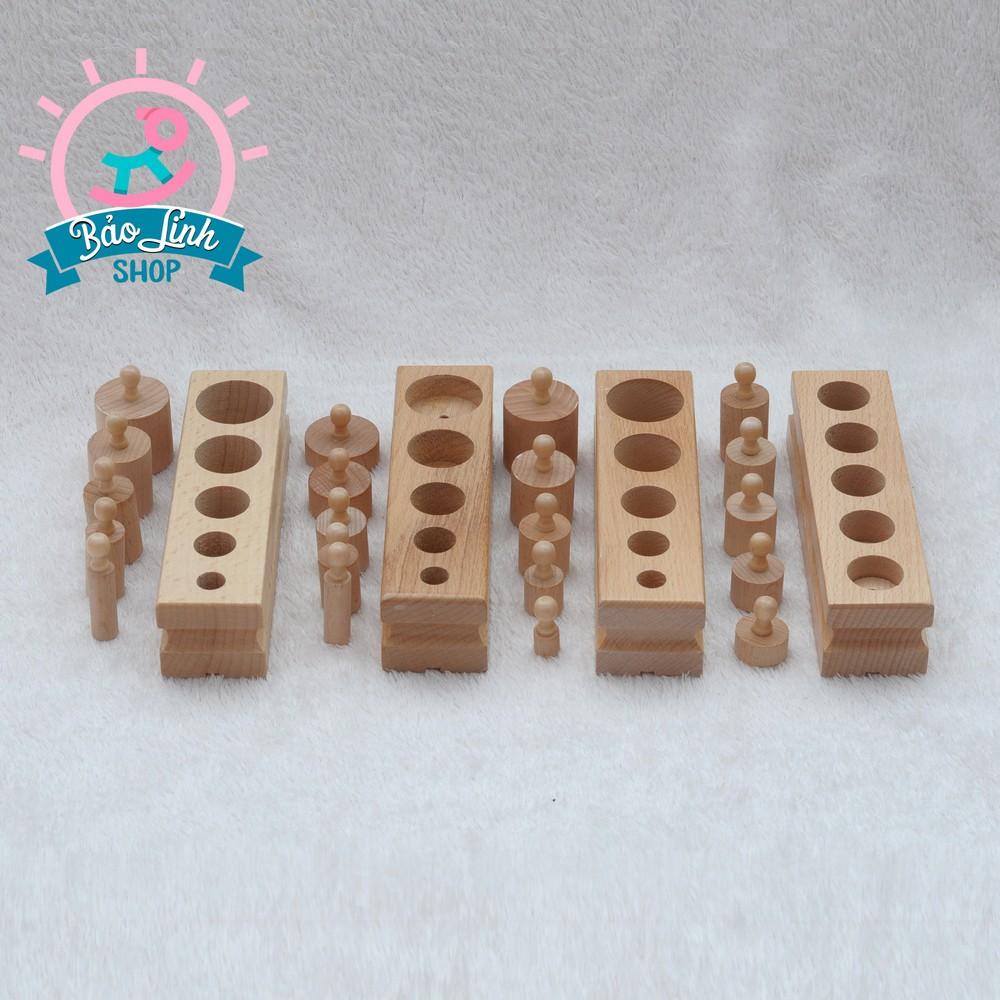 Bộ Núm trụ Montessori| Đồ chơi an toàn - Đồ chơi giáo dục sớm