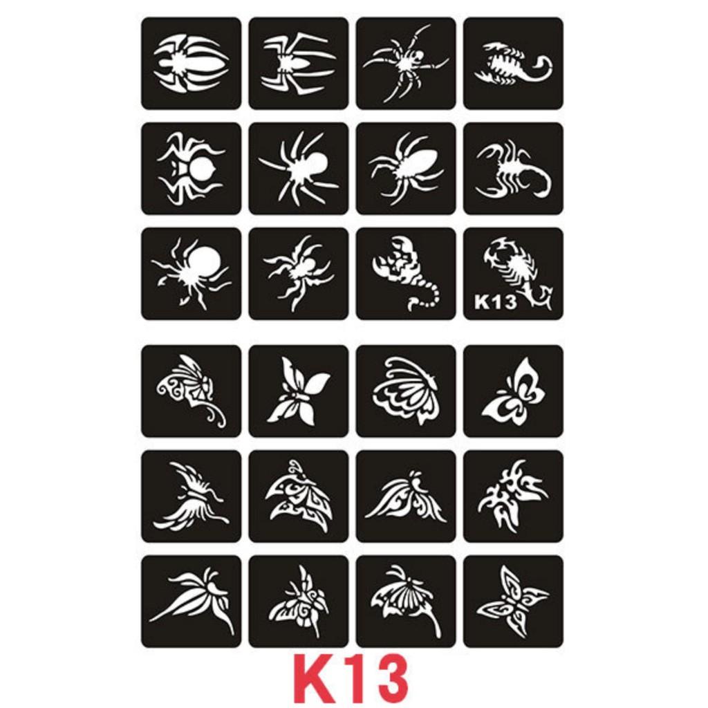 KHUÔN HÌNH XĂM HENNA TATTOO G,K( không kèm mực)