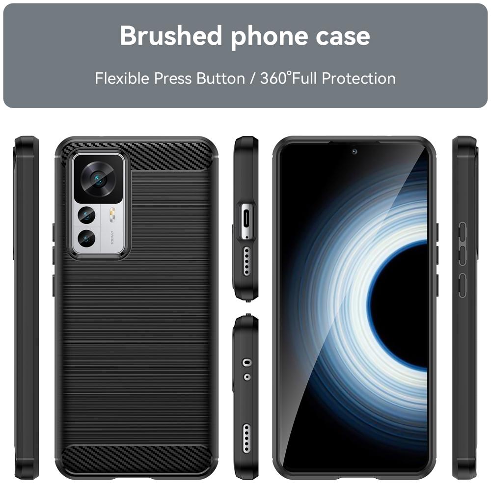 Ốp lưng dành cho Xiaomi 12T Pro Redmi K50 Ultra ốp silicone mềm Carbone phay xước chống sốc chống vân tay