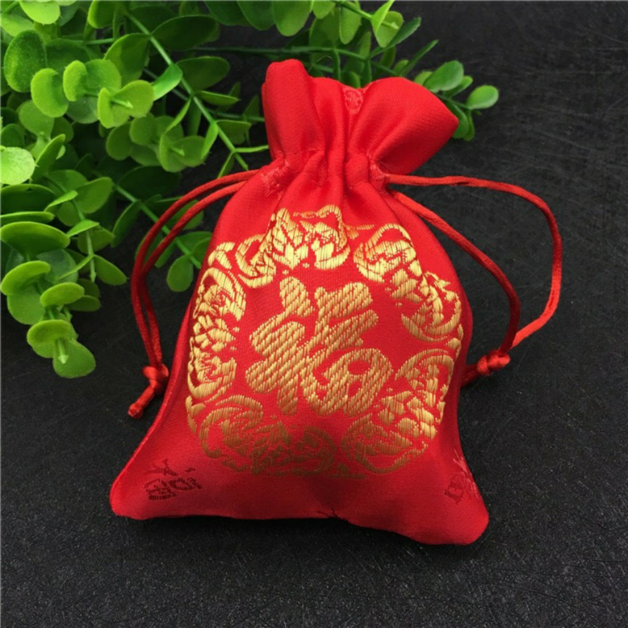 Combo 5 Túi gấm chử phúc màu đỏ Thượng Hải phong thủy TÀI LỘC VÀ MAY MẮN