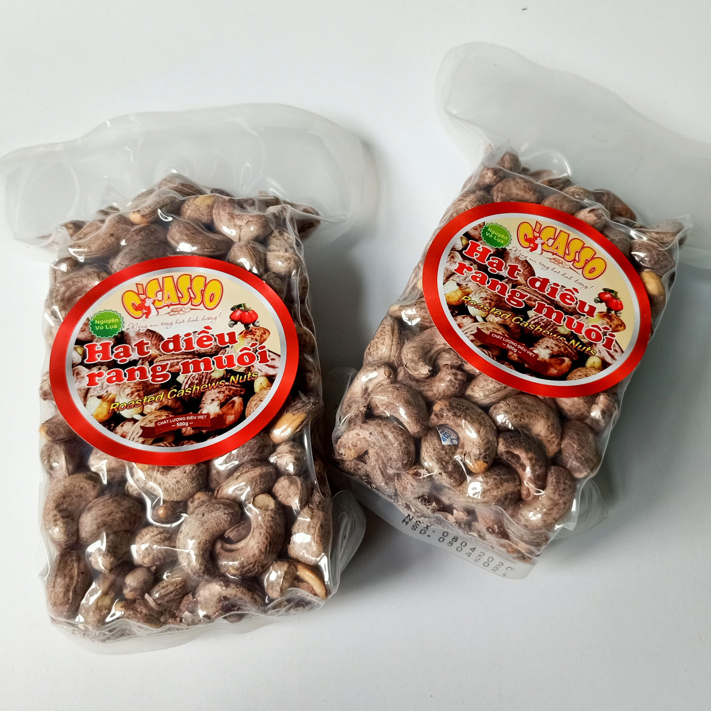 1Kg Hạt Điều Rang Muối Vỏ Lụa Loại A O'Casso