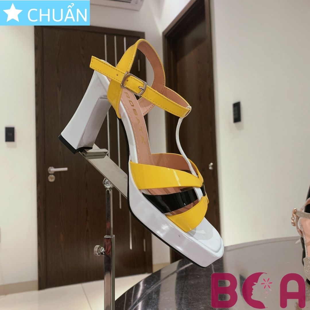 Giày cao gót nữ 8p RO531 ROSATA tại BCASHOP hở mũi, phối màu sành điệu dành cho giới thượng lưu
