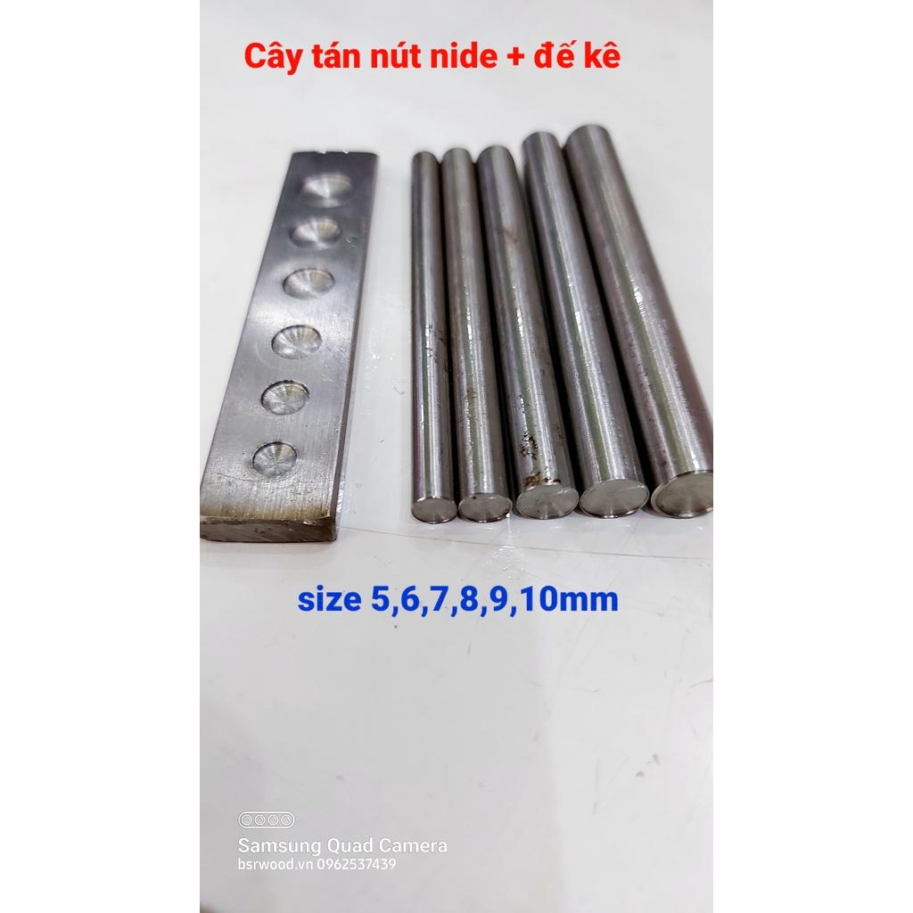Cây đóng nút đinh tán rivet Bằng thép Size 5mm,6mm,7mm,8mm,9mm Đóng nút tán thùng giấy,làm thủ công,quần áo,túi