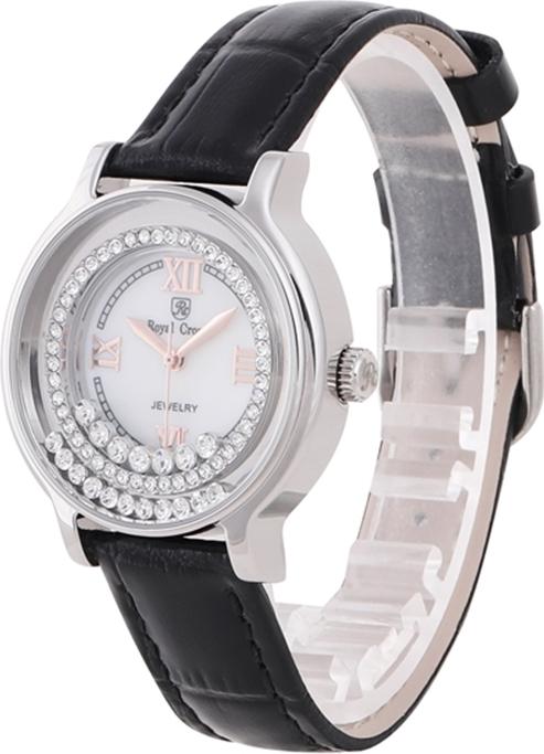 Đồng hồ nữ chính hãng Royal Crown 3638 dây da đen