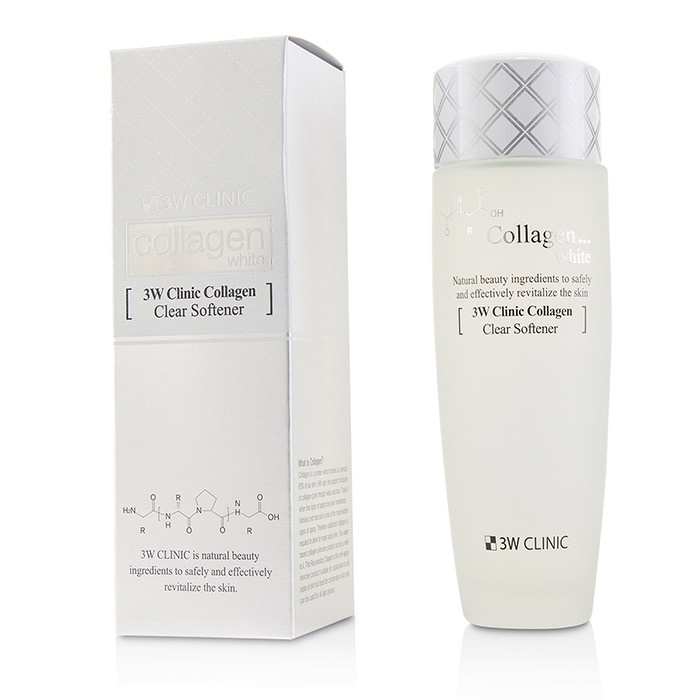 Nước hoa hồng dưỡng trắng, tái tạo da 3W Clinic Collagen White Clear Softener 150ml