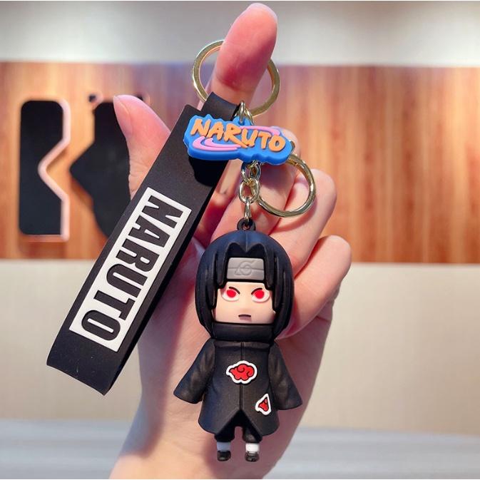 Móc khóa Naruto Sasuke Itachi Jiraiya Kakashi Gaara PVC loại tốt