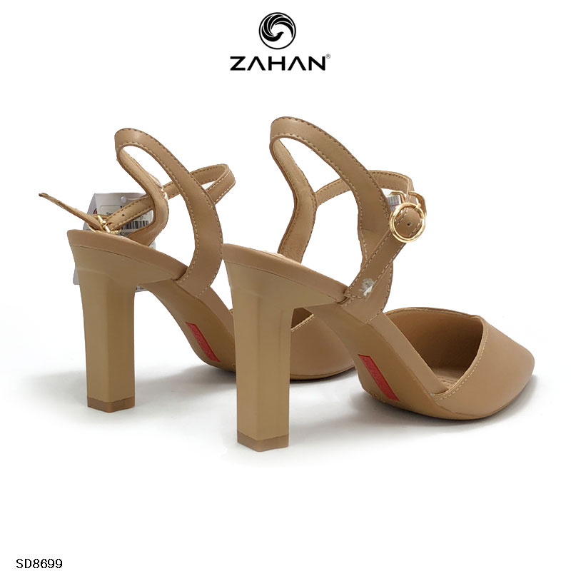 Sandal kín mũi hở hậu, mũi tim, 9 cm SD8699