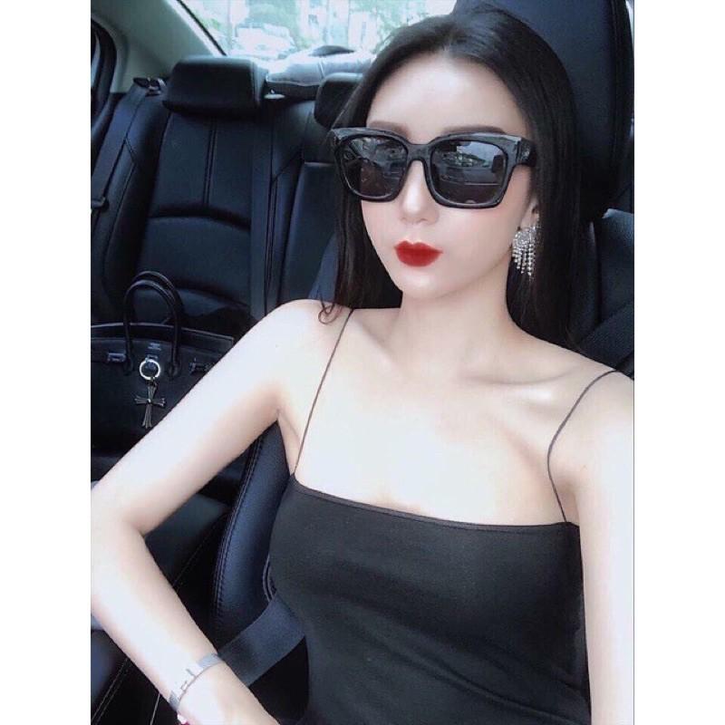 Đầm 2 Dây Trơn Đen Ngắn, Váy 2 Dây Ôm Body Sợi Bún Sexy Quyến Rũ