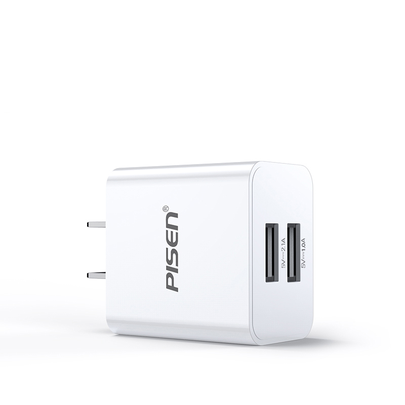 Củ sạc Dual USB Charger 2.1A , 15.5W  (Sạc nhanh 2.1A cho iPHONE, iPAD) (RY-U02) trắng _ Hàng chính hãng