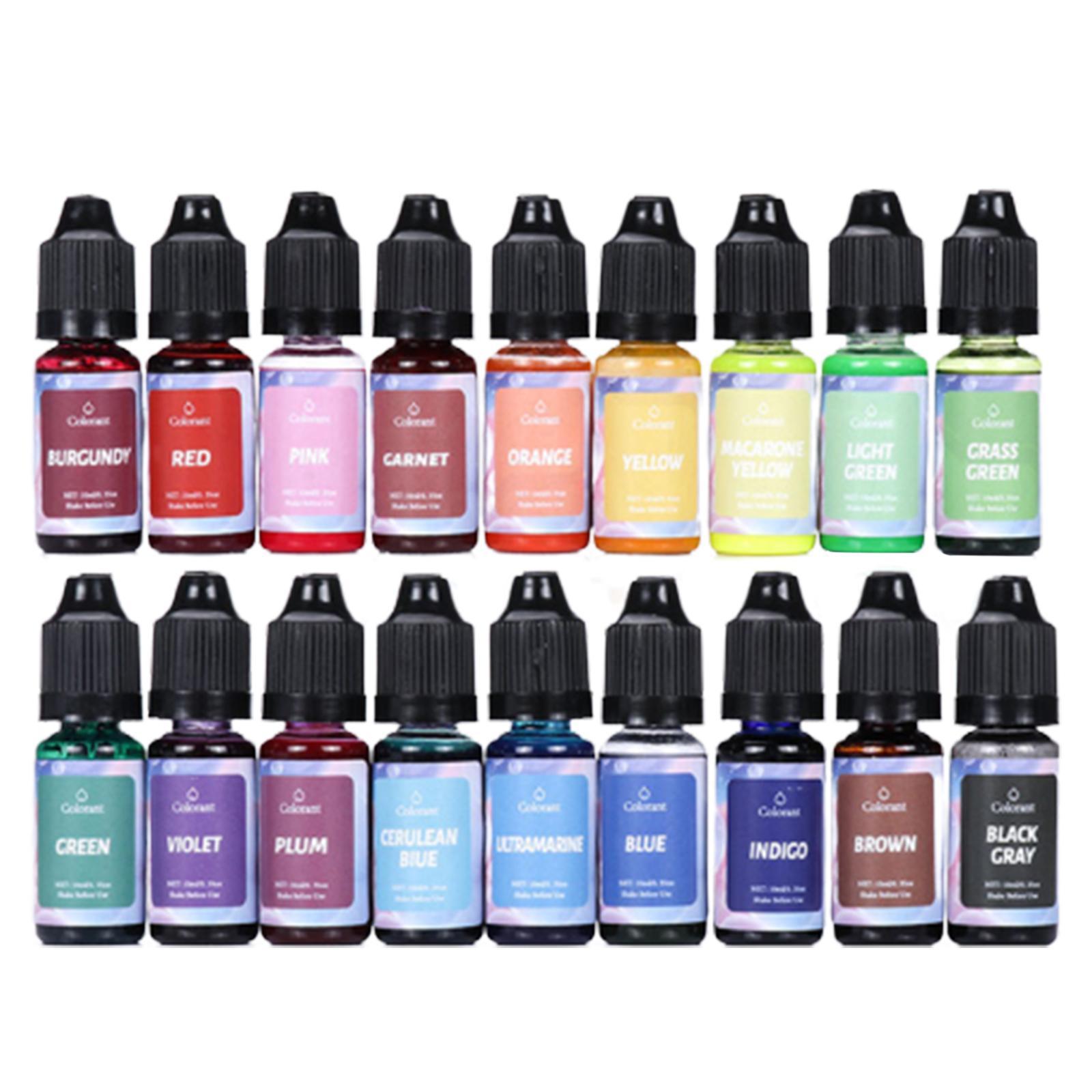 Candle Dye Liquid DIY Soap Making Candle Pigment Soap Coloring Dye 10ml Each