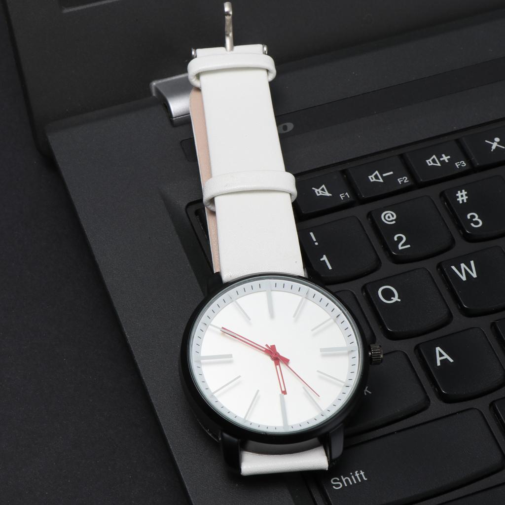 Men's Watch PU Leather Band Analog Quartz Wrist Watches Fashion Gift