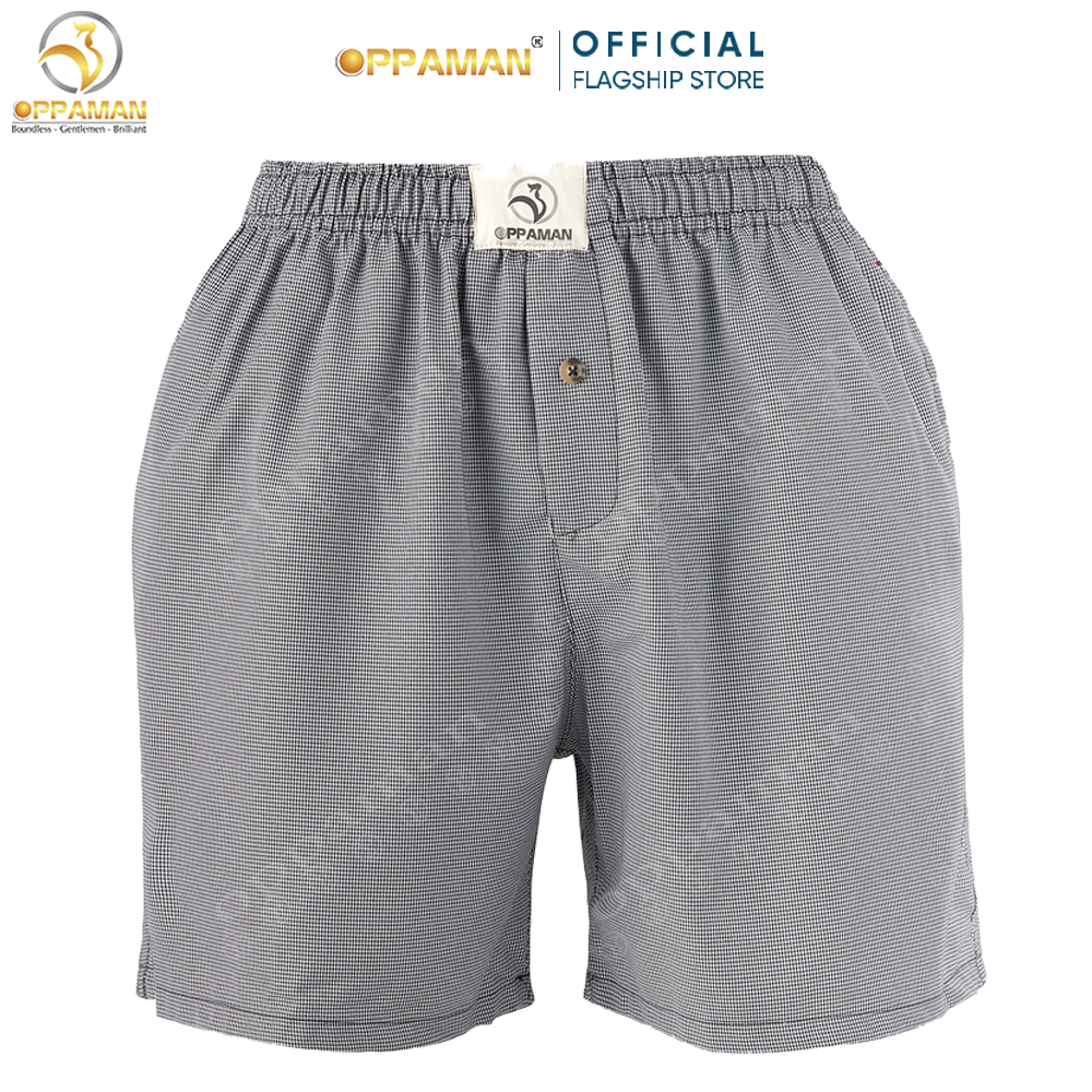 Quần đùi nam caro Oppaman kate cotton có túi khuy cài OD1- 1 cái