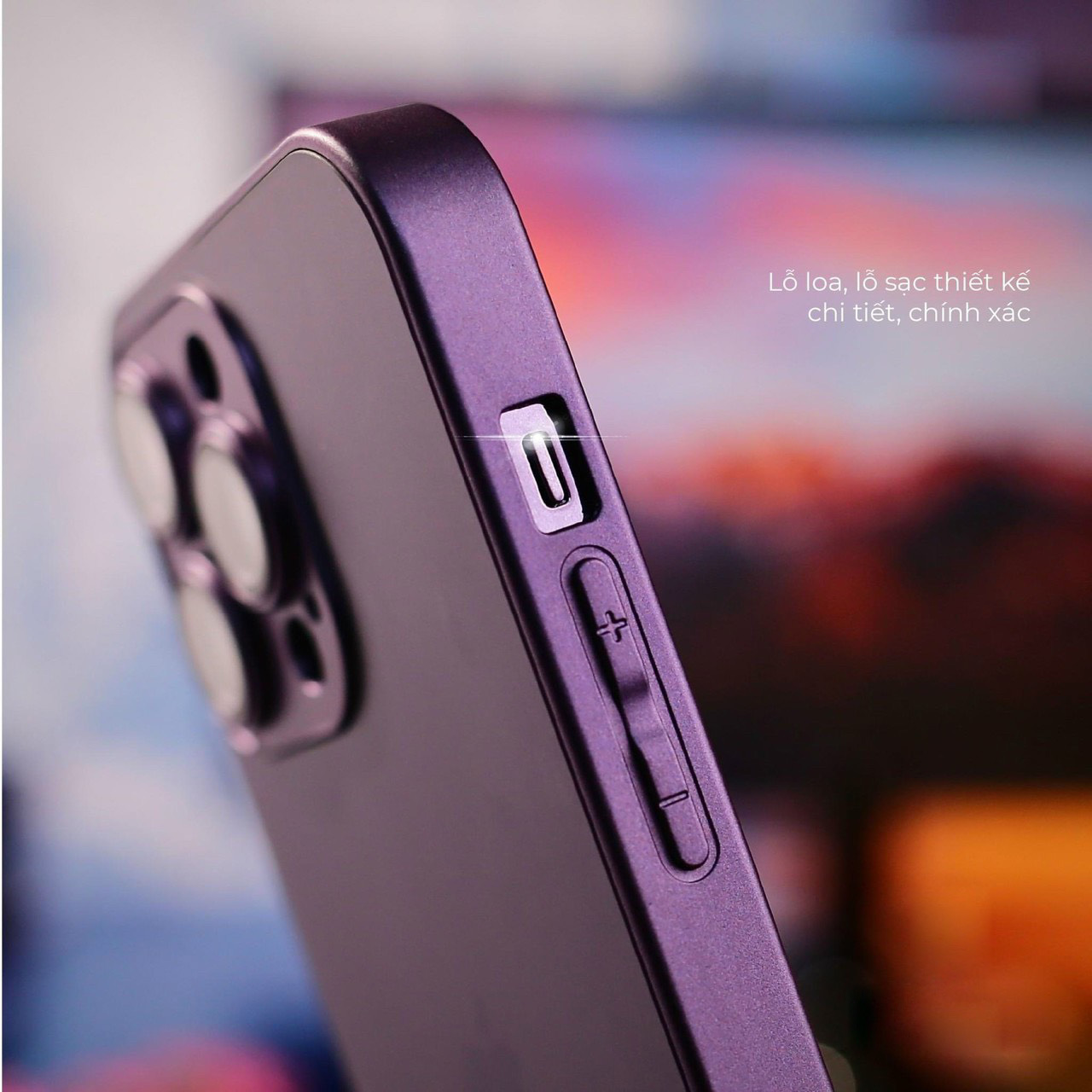 Ốp lưng tím bảo vệ camera cho iPhone 11 12 13 14 Pro Max hiệu HOTCASE Filada Tranform Case - siêu mỏng 1.5mm, mặt lưng siêu mềm mịn, có gờ bảo vệ camera - hàng nhập khẩu