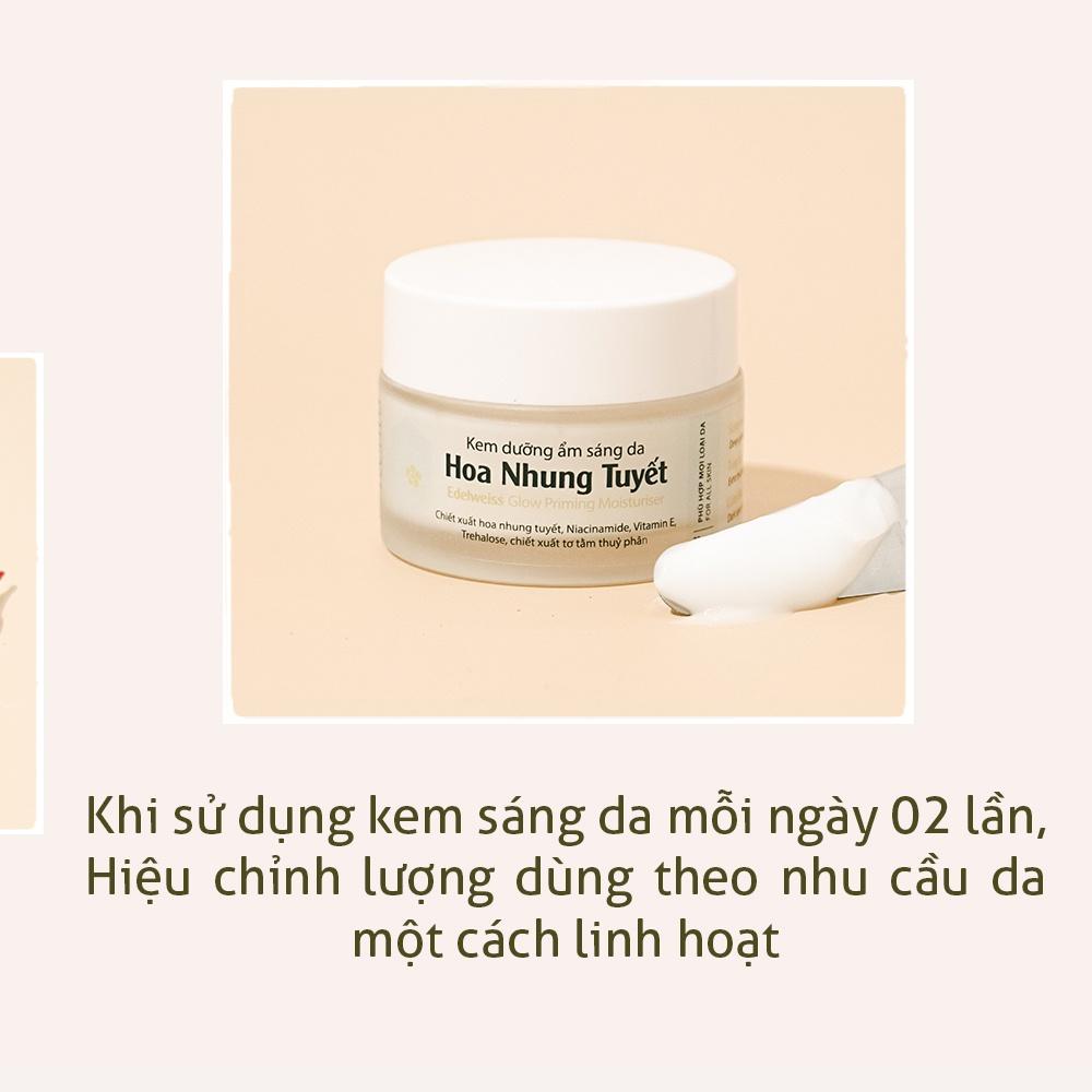 Kem Dưỡng Ẩm Sáng Da Cho Da Dầu Mụn Nhạy Cảm, Giảm Đốm Nâu Trên Da, Dưỡng Da Mềm Mịn, Cải Thiện Lỗ Chân Lông The Fleura