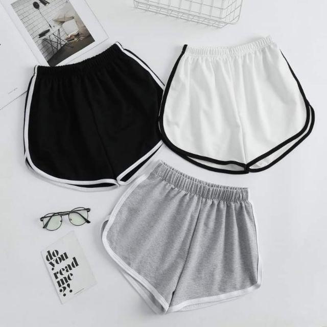 Combo 2 Quần Shorts nữ thun poly Size M L Xl Hết màu Xám