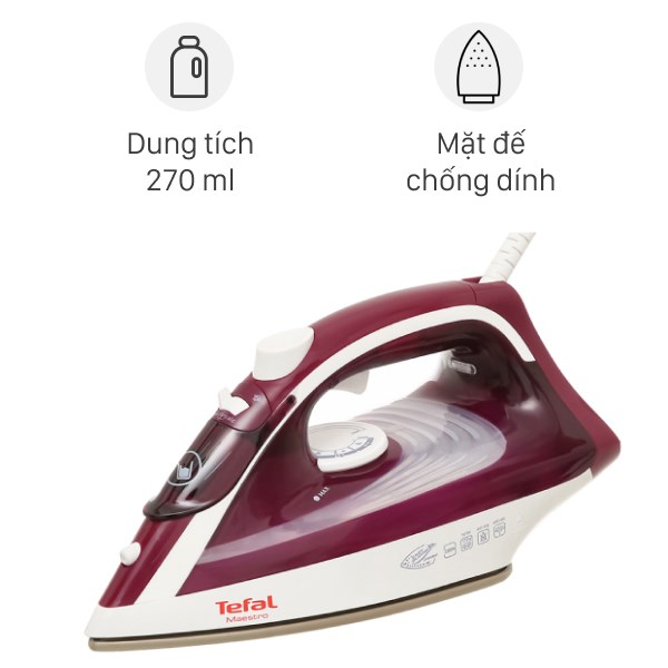 Bàn ủi hơi nước Tefal Easy Steam FV1955E0 - Hàng chính hãng