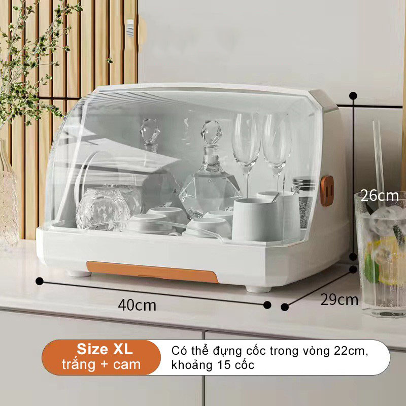 Nubie Hộp Úp Bình Sữa, Giá Úp Bát Ly Cốc Có Nắp Đậy Chống Bụi  Đa Năng, Có Khay Thoát Nước Tiện Lợi., Nhựa PP An Toàn