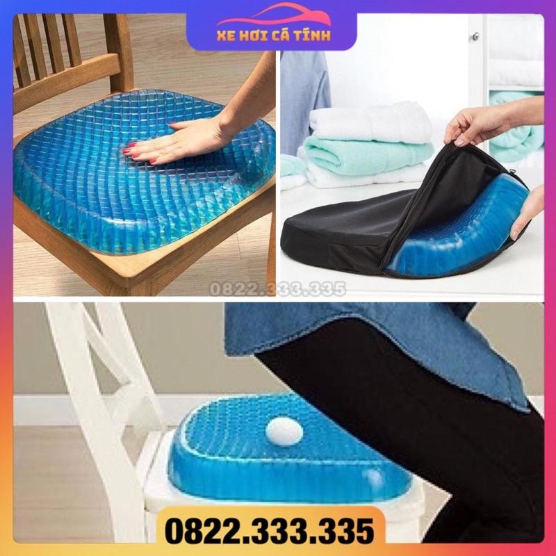 Đệm tổ ong 4D Sitter Gel Flex Silicone tấm lót ghế thoáng khí bảo vệ cột sống chất liệu mềm mại thân thiện