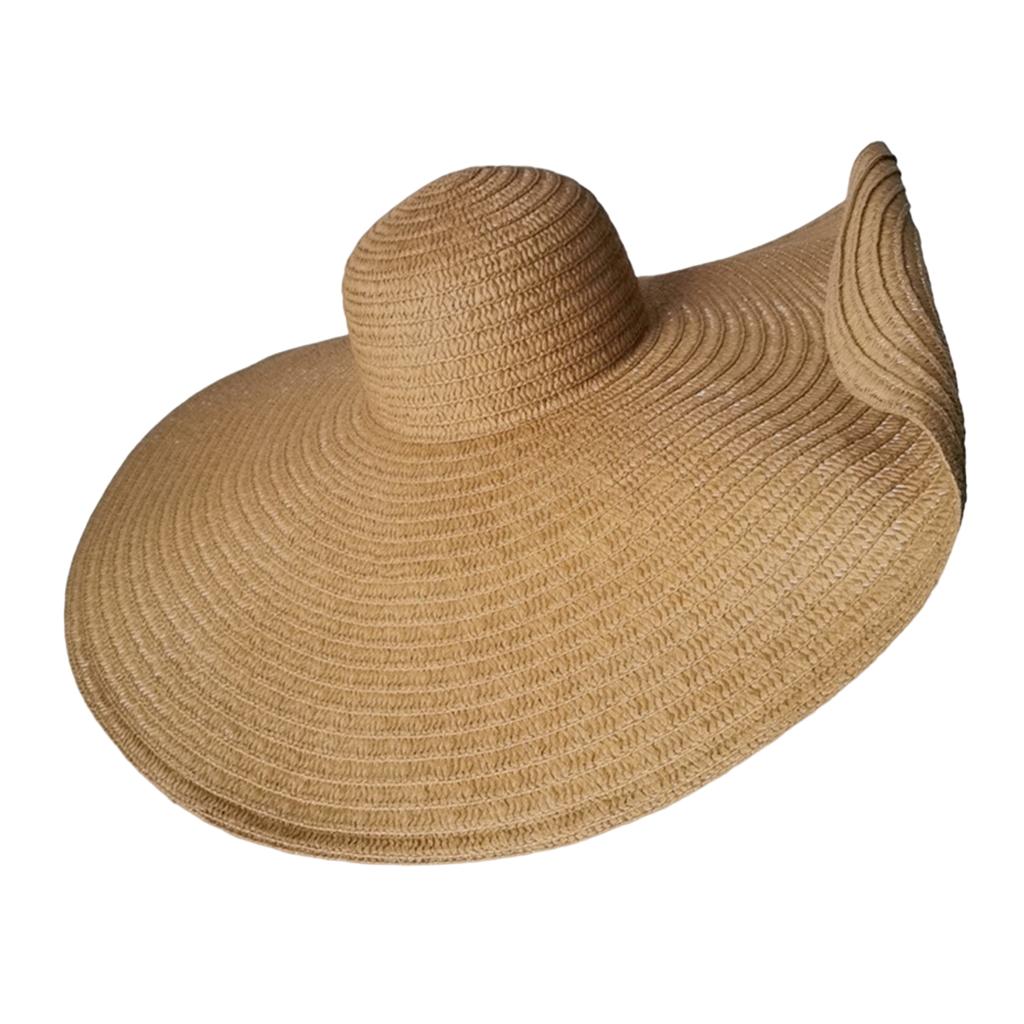 Women Beach Hat, Summer Collapsible Wide Brim Cap, Sun Beach Straw Hat Anti UV Beach Cap Vacation Travel Gift Photo Prop