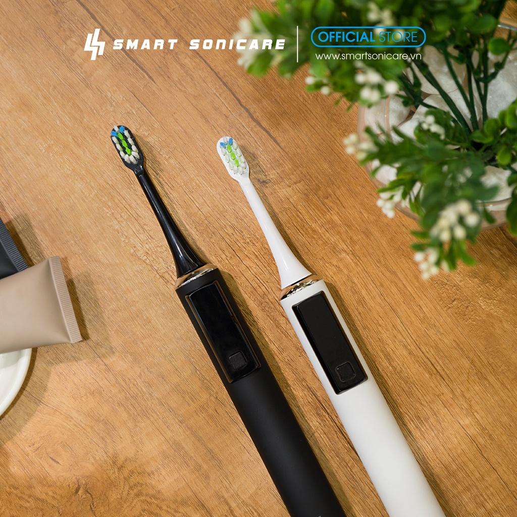 Bàn chải đánh răng điện Việt Nam Smart Sonicare SS-01- ĐEN NHÁM - Công Nghệ Sóng Âm, Chải Sạch Mảng Bám gấp 10 lần