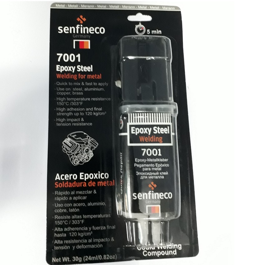 Keo dán kim loại 2 thành phần Epoxy Steel Senfineco 7001 25g