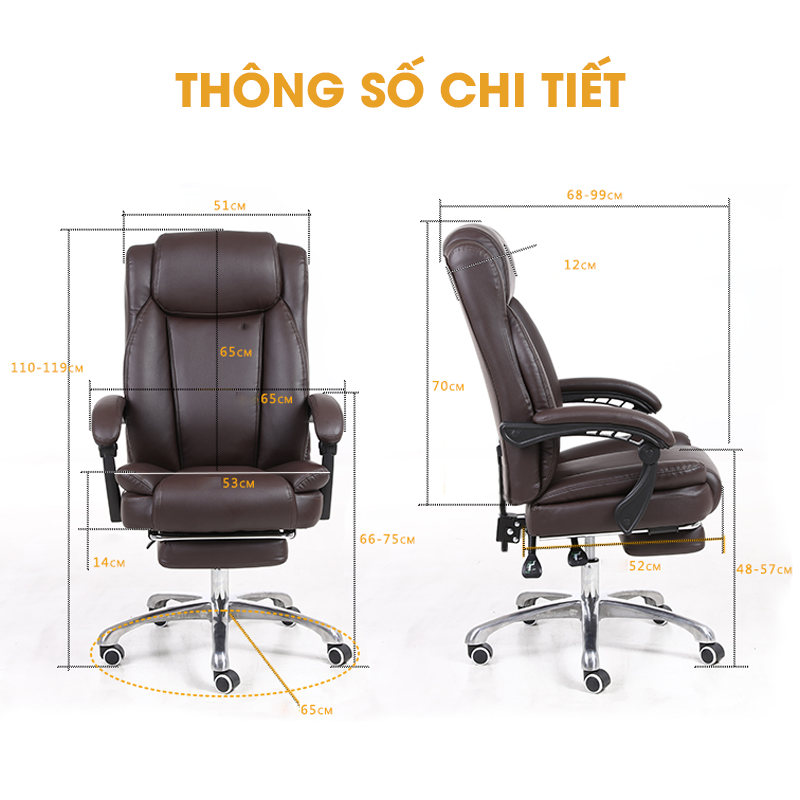 Ghế giám đốc cao cấp, Ghế chủ tịch, Ghế da văn phòng chân xoay dành cho lãnh đạo, Ghế Văn Phòng Cao Cấp - Hàng chính hãng