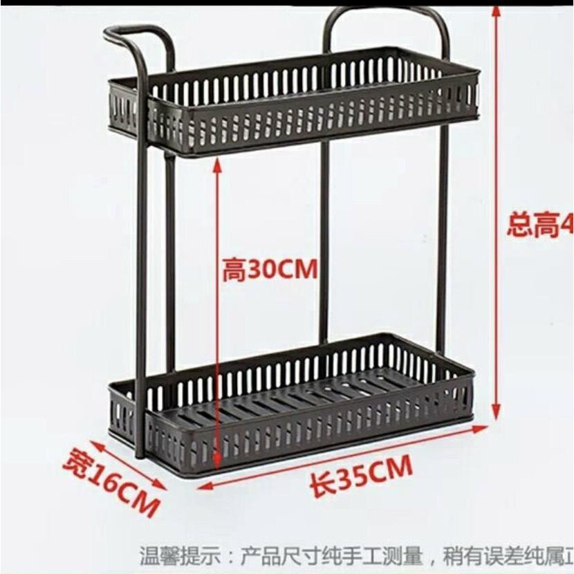 KỆ GIA VỊ INOX 304 SƠN TĨNH ĐIỆN 2 TẦNG, 3 TẦNG THẲNG