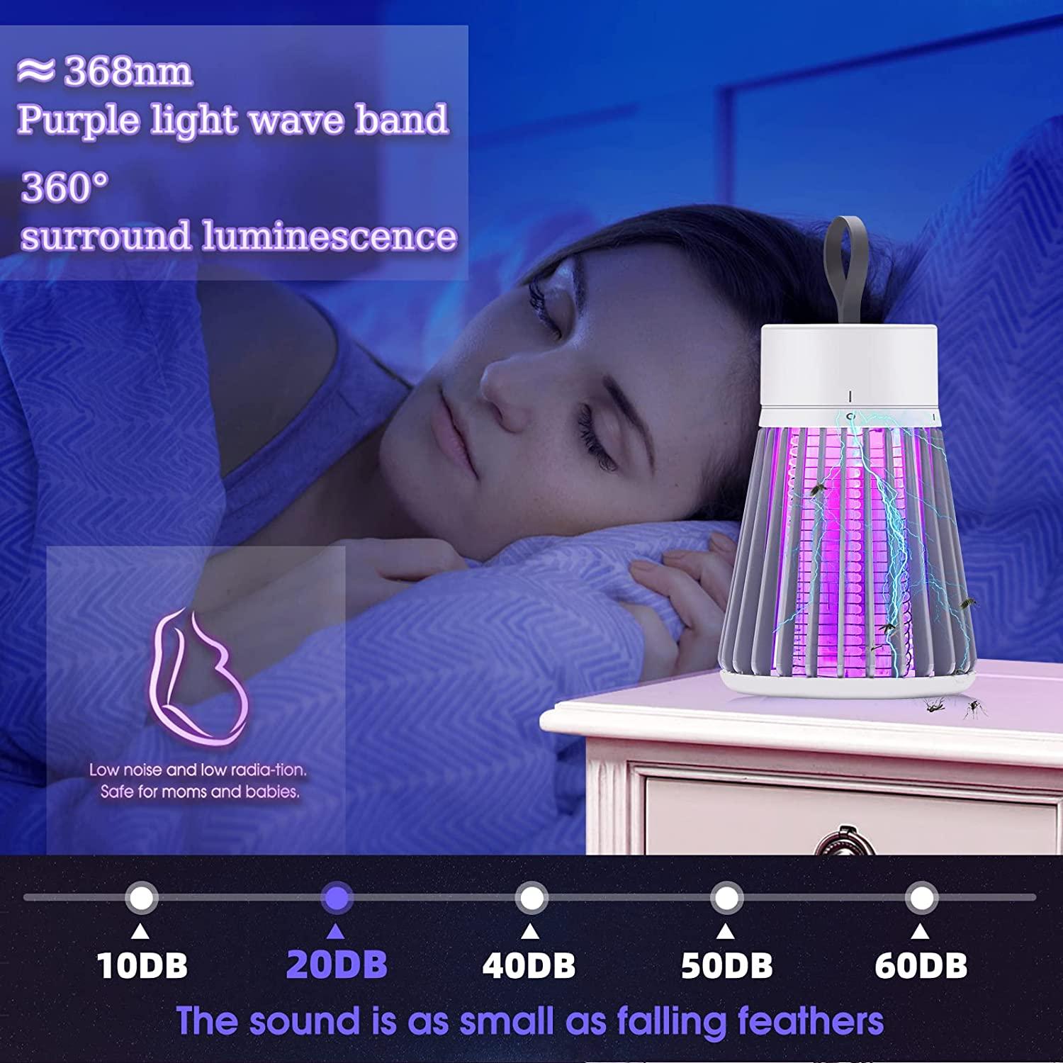 Máy diệt côn trùng có thể sạc lại Máy diệt muỗi trong nhà Đèn bẫy muỗi điện trong nhà