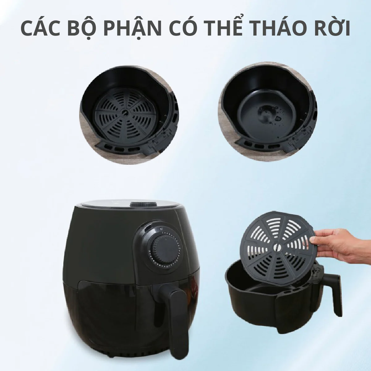 Nồi Chiên Cơ Mishio (3L) - Hàng chính hãng